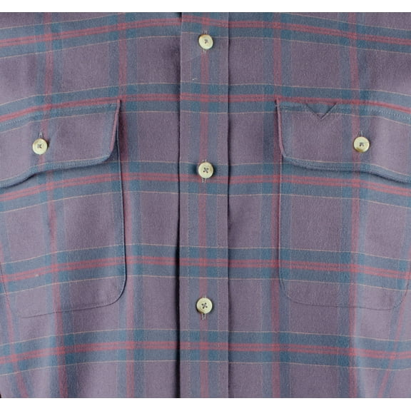 Men's Stretch Plaid Button Down Shirt-J-M