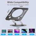 thumbnail image 6 of Behome Laptop Stand, Height Adjustable Ergonomic Computer Stand for Desk, Portable and Foldable Laptop Riser for Laptops and Notebook Up to 17 Inch, Black, 6 of 8