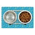 thumbnail image 1 of Sky Pet Mat for Food and Water, Yellow Sun and Fluffy Clouds on Blue Sky Inspired Background Composition, Non-Slip Rubber Mat for Dogs and Cats, 18" X 12", by Ambesonne, 1 of 2