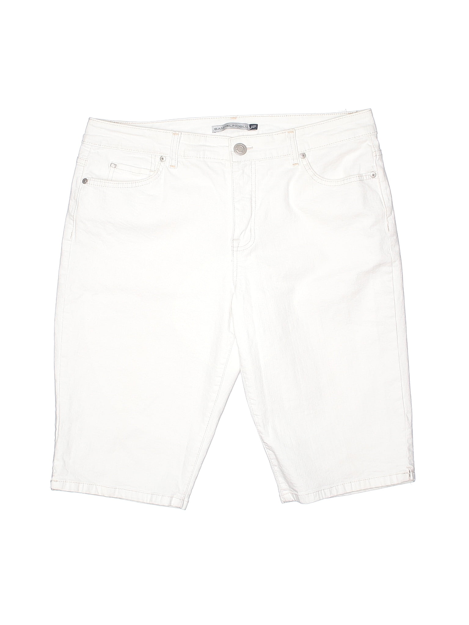 petite white denim shorts