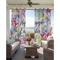 thumbnail image 6 of Easter Blackout Curtains for Bedroom Living Room Darkening Curtains 63 Inches Long Colorful Flowers Eggs Tulips Daisy Pastoral Floral Window Curtain 2 Panels Set Window Treatment Drapes 42"x63", 6 of 9