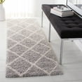 thumbnail image 3 of SAFAVIEH Parma Eglantine Geometric Shag Area Rug, Grey/Cream, 9' x 12', 3 of 10