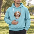 thumbnail image 3 of CONROSES Pet Pouch Hoodie for Men Kangaroo Pocket Puppy Cat Dog Hoodie Cozy Long Sleeve Warm Pet Carrier Hooded Sweatshirts, 3 of 8