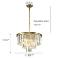 thumbnail image 4 of Gold Modern Crystal Chandelier Crystal Pendant Chandeliers Light Fixture 3-Tier Crystal Hanging Lighting for Living Dinning Room Bedroom Foyer, 4 of 6