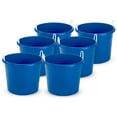 thumbnail image 1 of HOMZ Rope-Handle 18-Gallon Open Storage Tubs, Plastic Buckets, Blue, 6 Pack, 1 of 10