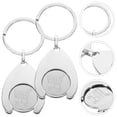 thumbnail image 2 of 2pcs Trolley Coin Holder Keychains Ornament Metal Keyring Coin Holder Supermarket Shopping Cart Chip Key Chain Pendant, 2 of 7
