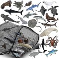 thumbnail image 1 of Newway Easter 20 Pack Realistic Shark Toys Ocean Animals Toys With Mesh Bag Assorted Sea Animal Toys Including Shark, Whale, Dolphin Bath Toys Compati, 1 of 5