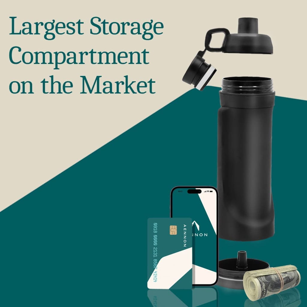 TINYSOME Diversion Water Bottle Tumbler Hidden Safe Coffee Mug for Cards Key Cash Valuables Money Storage Compartment Home Travel