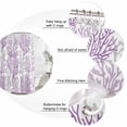 thumbnail image 6 of Purple Gray Coral Coastal Waterproof Fabric Shower Curtain,Summer Beach Seaside Nautical Waterproof Fabric Shower Curtain for Bathroom Curtains Bathtubs Shower Curtains with 12 Hooks Extra Long 72x84, 6 of 8