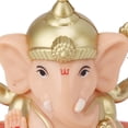 thumbnail image 3 of Riousery Solar Powered Ganesha Figurine Car Dashboard Ornament Hindu Elephant God Statue Home Office Tabletop Decor, 3.15 inches / 8 cm, Beige, 3 of 4