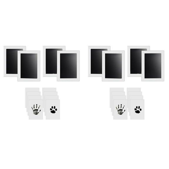 Print Kit for Dog Cats, 8 Inkless Pads, 16 Imprint Cards, Nose Stamp Pad Dogs, Touch Footprint