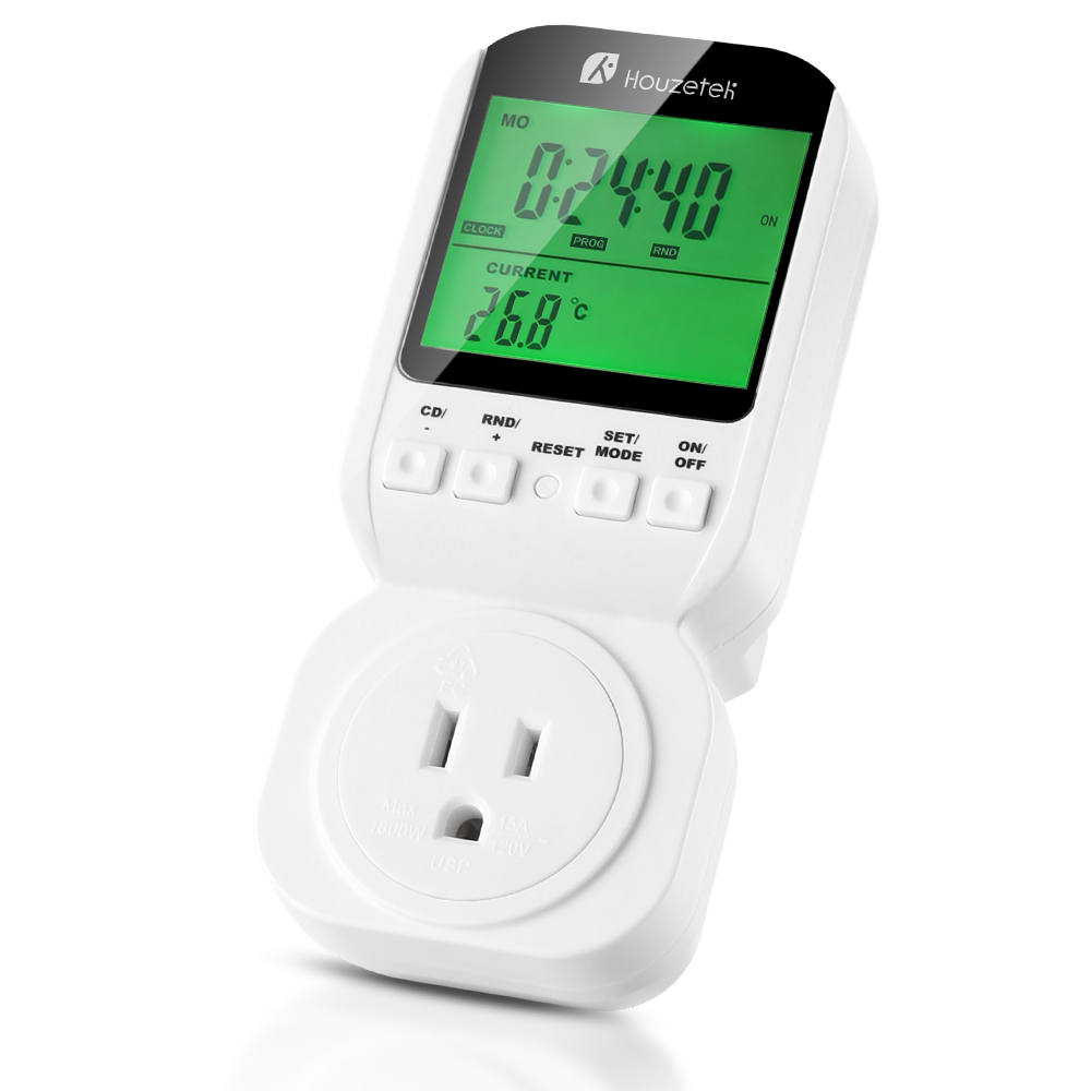 Houzetek Multifunction Thermostat Digital Programmable Timer Socket