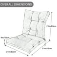 thumbnail image 5 of SHANNA Outdoor Chair Cushions, 4 Pack Tufted Thicken Waterproof Patio Chair Pad Wicker Chair Seat Cushion with Non-Slip Ties for Outdoor Furniture, Black, 5 of 13