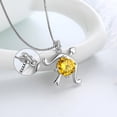 thumbnail image 3 of Hipunk Zodiac Sagittarius Necklace November Birthstone Necklace Citrine Pendant 925 Sterling Silver Jewelry Christmas Birthday Gifts for Women, 3 of 9