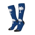 thumbnail image 2 of Knee High Socks for Women South Carolina Flag Pattern Long Tube Sock Uniform Socks, 2 of 7