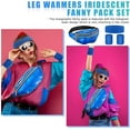 thumbnail image 3 of 80s Women Workout Outfit Neon Leg Warmer Headband Wristbands Fanny Pack Set 80s Accessories for Yoga Running, 3 of 7
