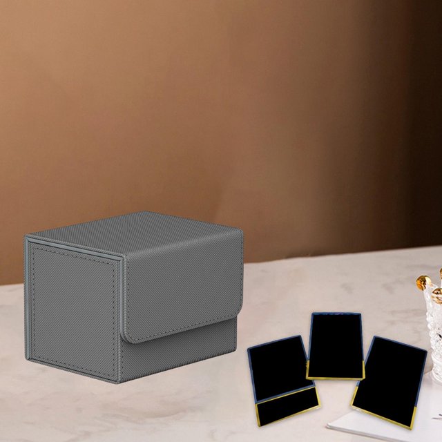 maskred Stylish and Secure Card Deck Storage Holder Organizer with Magnetic Closure TCG Display Gray 1Set