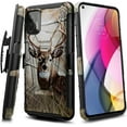 thumbnail image 6 of Nagebee Case for Motorola Moto G Stylus 2021 with Tempered Glass Screen Protector (Full Coverage), Belt Clip Holster with Built-in Kickstand, Heavy Duty Protective Shockproof Armor Rugged Case (Deer), 6 of 6
