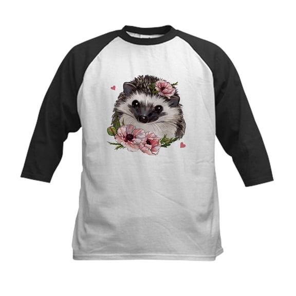 CafePress - Hedgehog Baseball Jersey - Kids Cotton Baseball Jersey, 3/4 Sleeve Shirt