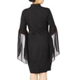 thumbnail image 2 of GRACEART Women Clergy Pencil Dress with Split Flared Sleeves Priest Dress with Tab Collar, 2 of 5