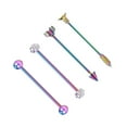 thumbnail image 4 of Wisewang 4 Pcs Boucles d'Oreilles Industrielles en Acier Inoxydable Colorées, 4 of 6