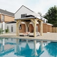 thumbnail image 6 of EastVita 10x10 FT Wooden Double Roof Gazebo, 4-Post Outdoor Pavilion, Carton 3 of 4 (Replacement Part), 6 of 7