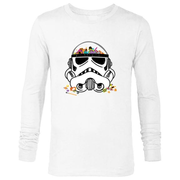 Star Wars Stormtrooper Candy Bowl - Long Sleeve T-Shirt for Men - Customized-White