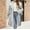 White, variant on Women's Fuzzy Fleece Lapel Open Front Long Cardigan Coat Faux Fur Warm Winter Outwear Jackets White 14(XXXL)