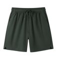 thumbnail image 4 of Bcfgryg Male Spring And Summer Solid Color Shorts Ice Sense Zipper Pocket Slit Trousers Large Size Tie Rope Five Point Pants Men's Shorts For Swimming Army Green L, 4 of 4