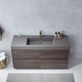 thumbnail image 6 of Huesca 60" Single Sink Bath Vanity in Dark Oak Gray Integral Sink Top No Mirror, 6 of 7