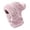 Pink, variant on 3-in-1 Knitted Winter Hat Set for Women - Lined Beanie with Attached Scarf and Face Mask, Windproof Cold Weather Ski Snow Cap