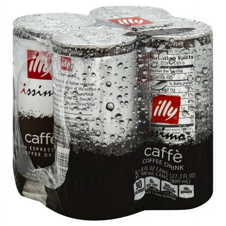 Illy Issimo Caffe Coffee Drink, 6.8 Fl. Oz., 4 Count