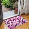 thumbnail image 2 of Purple Pink Camo Classic Shapes Pattern Door Rugs,Washable Non Slip Door Mats Indoor,Decorative Door Mats,Entry Mat Indoor for Entrance,Bedroom,Kitchen,Bathroom,17"x30", 2 of 6