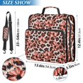 thumbnail image 2 of FORMRS Zipper Binder with Shoulder Strap 2-inch Ring 500 Sheet Capacity File Bag, Orange Floral Leopard Pattern, 2 of 5