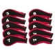 thumbnail image 4 of Juego de 10 fundas para cabezas de palos de golf, resistentes al agua, con número de serie Rojo y negro, 4 of 9
