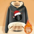 thumbnail image 2 of WILLBEST Sudadera con Capucha y Estampado Navideño de Mujer, con Espalda de Lana, Cálida, de Lana, Ideal para El Invierno Modelo 1169 XX-Grande, 2 of 4