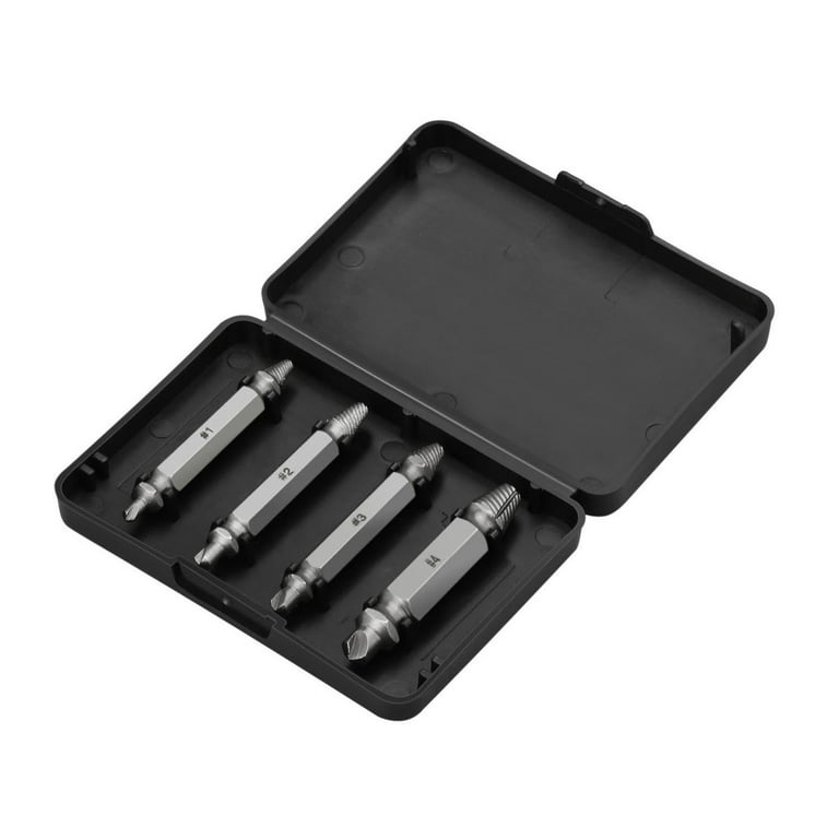GetUSCart- 6 Pcs Damaged Screw Extractor Kit and Stripped Screw Extractor  Set, Easy Out Broken Bolt Remover, Screw Remover Set Made From H.S.S 4341  High Speed Steel With Hardness 63-65hrc (Golden)