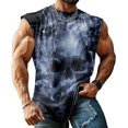 thumbnail image 7 of adaychics Gothic Tank Tops Men Crew Neck Skull Gym Sleeveless Shirts Fashion Casual Vests for Gym Sports Workout, 7 of 7