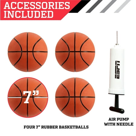 ESPN - EZ-Fold 2-Player Arcade Basketball Game (Poly Backboard & Premium Scorer) Easy to Assemble