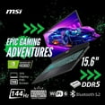 thumbnail image 5 of MSI Cyborg Gaming Laptop, 15.6" 144Hz FHD Display, Core i7-12650H(Beat i9-11980HK, 10 Cores, 16 Threads), GeForce RTX 4060, 32GB DDR5 RAM - 2TB SSD, Backlit Keyboard, RJ45, Windows 11 Pro, Black, 5 of 5