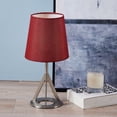 thumbnail image 2 of Teamson Home Table Lamp Metal & Round Shade Modern Lighting Red Aria VN-L00066R, 2 of 9