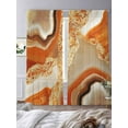 thumbnail image 3 of Orange Marble Sheer Curtains 84 Inches Long 2 Panels Abstract Art Watercolor Crystal Watermark Light Filtering Semi Sheer Window Curtains Drapes for Bedroom Living Room 52"x84", 3 of 7