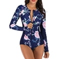 thumbnail image 2 of Xishao Trajes de Baño para Mujer Completos Mangas Largas Bañador Swimwear para Playa Surf Fiesta Piscina Nadar Azul oscuro XL Azul oscuro XL Xishao ropa, 2 of 2