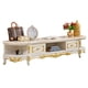 thumbnail image 1 of Solid Wood TV Cabinet  European Style Oval Marble Coffee Table  Floor Storage Locker Living Room Furniture My Lux Decor Round, 1 of 5