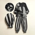 thumbnail image 7 of PNTUTB Fashion Women's Color Block Two Piece Set Crew Neck Long Sleeve Top Harem Pants Loose Casual Comfort Trendy Outfit Sets, 7 of 7