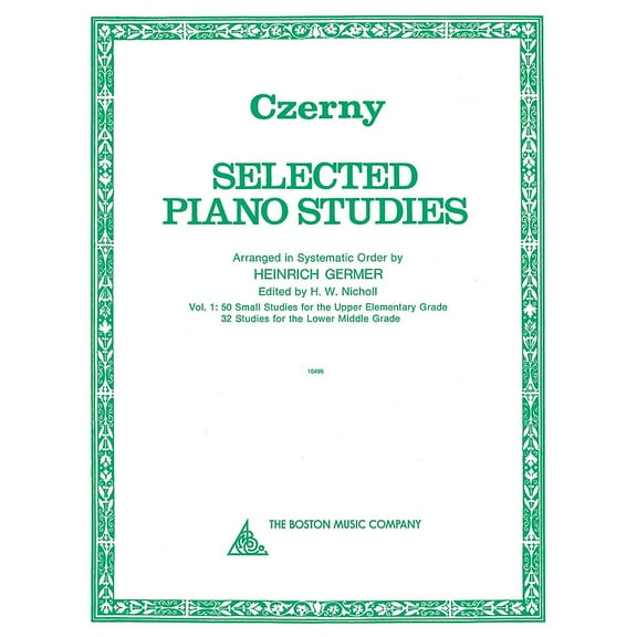 Boston Music Selected Piano Studies - Volume 1 Music Sales America Series Softcover