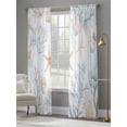 thumbnail image 4 of Beach Coastal Sheer Curtains 96 Inch Length 2 Panels Set, Nautical Summer Starfish Coral Sea Voile Window Treatment Semi Sheer Long Curtains Drapes for Bedroom/Living Room/Kitchen 52"x96"x2, 4 of 7