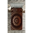 thumbnail image 3 of Ambesonne Mandala Quilted Bedspread Set 2 Pcs, Universe, Twin Size, Chestnut Brown, 3 of 3