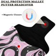 thumbnail image 3 of Haosy Black Pink White Flow Golf Mallet Putter Cover Strong Magnetic Leather Golf Club Headcover Closure, 3 of 7