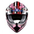 thumbnail image 4 of WOW Youth Kids Motocross BMX MX ATV Dirt Bike Helmet HBOY Shark Pink + Goggles + Skeleton Pink Glove Bundle, 4 of 8